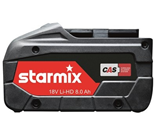Starmix batteri 18V 10Ah Quadrix/Batrix