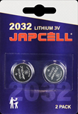 Japcell batteri CR2032 lithium batteri, 2 pak