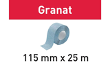 Festool Slibemateriale på rulle 115x25m Granat