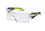 Uvex sikkerhedsbrille pheos sort/grønt stel