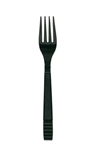 Plast gaffel til flergangsbrug, sort, 17,8 cm, pk. á 50 stk