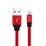 Awei ladekabel 1 mtr. USB-Apple, rød
