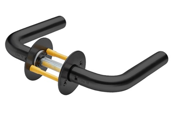 Randi Line 18 dørgreb 7021 L-form, sort PVD