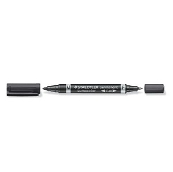 Permanent Marker pen 0,6 / 1,5 mm sort vendbar