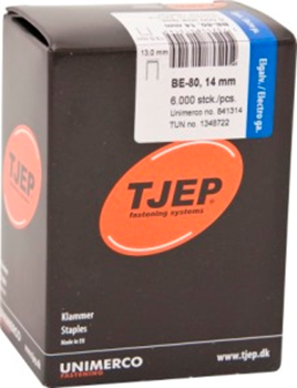 TJEP BE-80 6mm klammer, Elgalv. Box 12.000