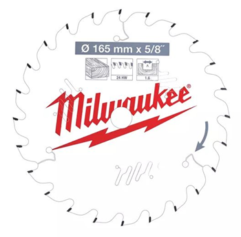 Milwaukee rundsavklinge 165x15,87x1,6mm Z24