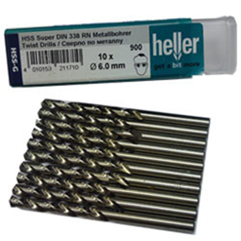 Heller metalbor pro hss 10,00x184 mm lang 10 stk.