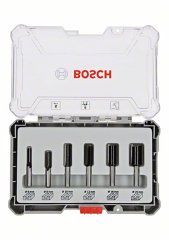 Bosch overfræsersæt HM lige 8mm 6 dele