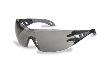 Uvex sikkerhedsbrille pheos sort/grå stel