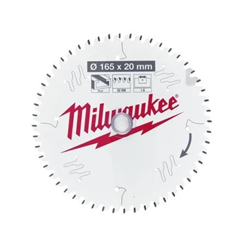 Milwaukee rundsavklinge W165x20x1,6 52T