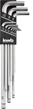KWB Unbrakonøglesæt - 9 dele - 1,5-10 mm - m/kugle