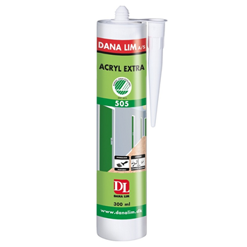 Dana Lim acrylfugemasse, Acryl Extra 505, hvid, 300ml