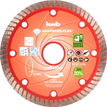 KWB Diamant skæreskive 125 x 22 x 1,2 mm aggresso flex rød
